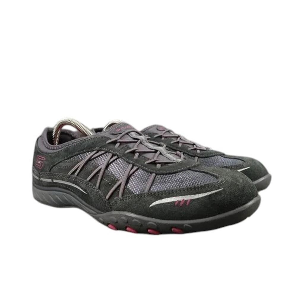 Skechers Shoes Womens 9.5 Sneaker Slip On Casual Weekender Comfort Active Gray